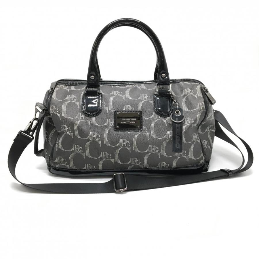 CPG GOLF ボストンバック CPG GOLF 【美品】CPG 2WAYボストンバッグ グレー×白 ロゴ総柄 カート