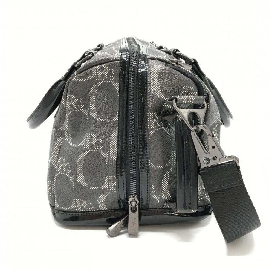 CPG GOLF 【美品】CPG 2WAYボストンバッグ グレー×白 ロゴ総柄 カート