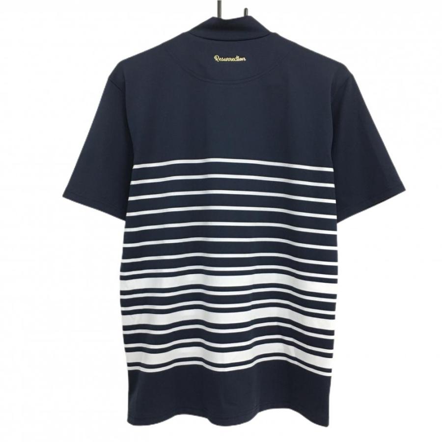 Resurrection 【美品】レザレクション 半袖ハイネックシャツ ネイビー