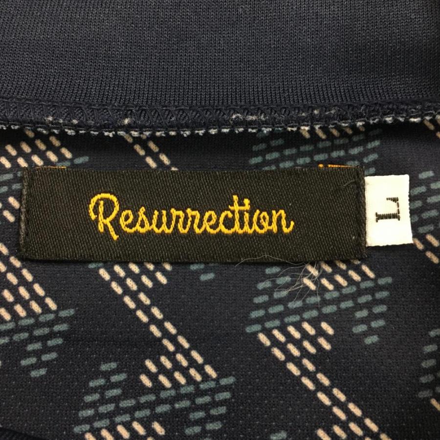 Resurrection 【美品】レザレクション 半袖ハイネックシャツ ネイビー