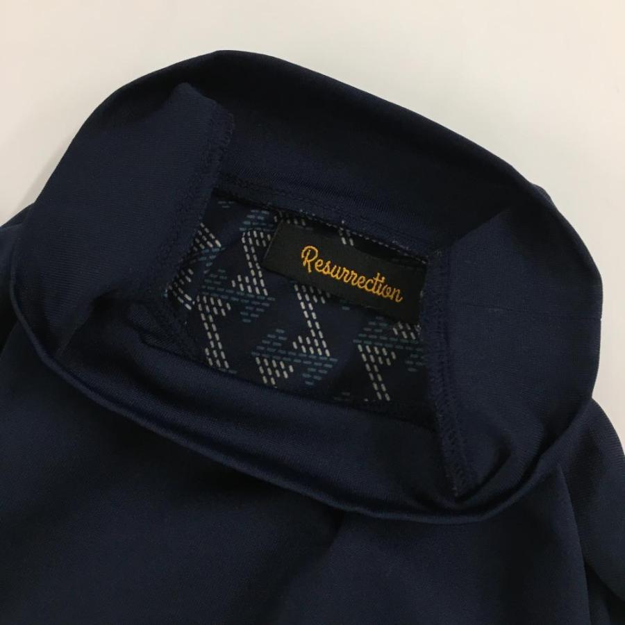 Resurrection 【美品】レザレクション 半袖ハイネックシャツ ネイビー