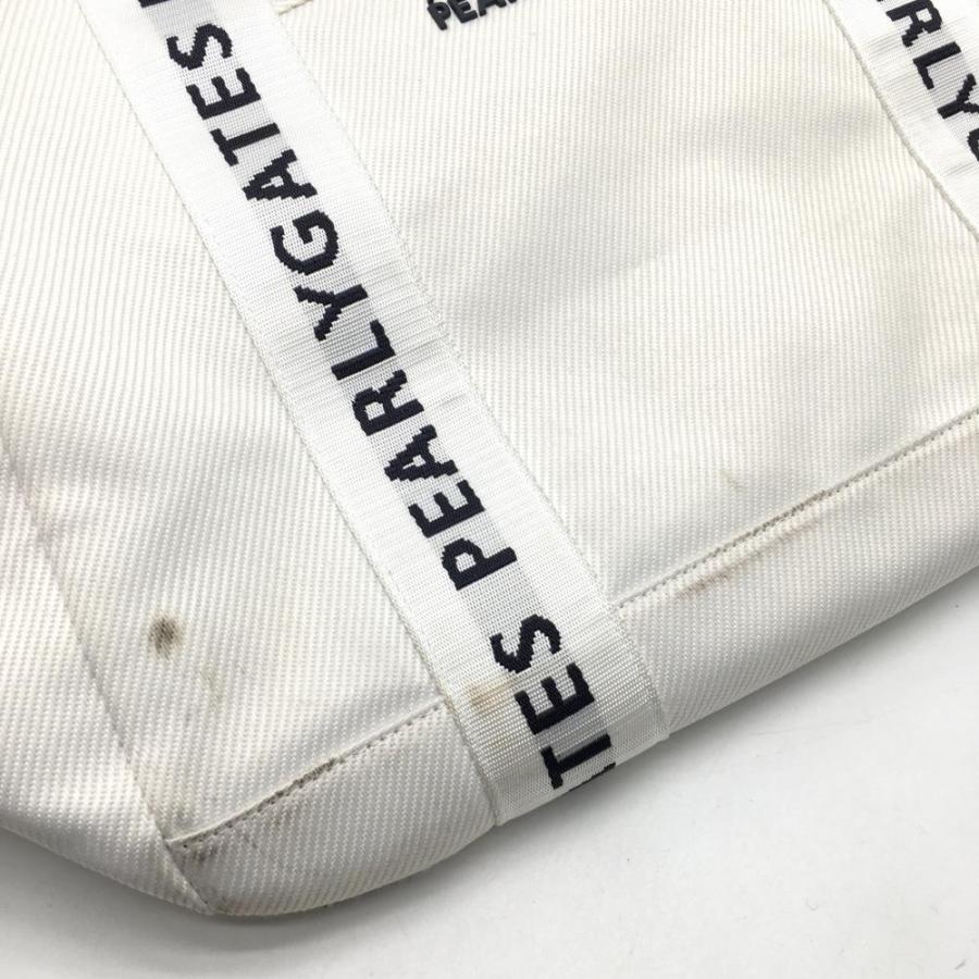 PEARLY GATES（パーリーゲイツ） ロッカーバッグ 白×黒 持ち手ロゴ