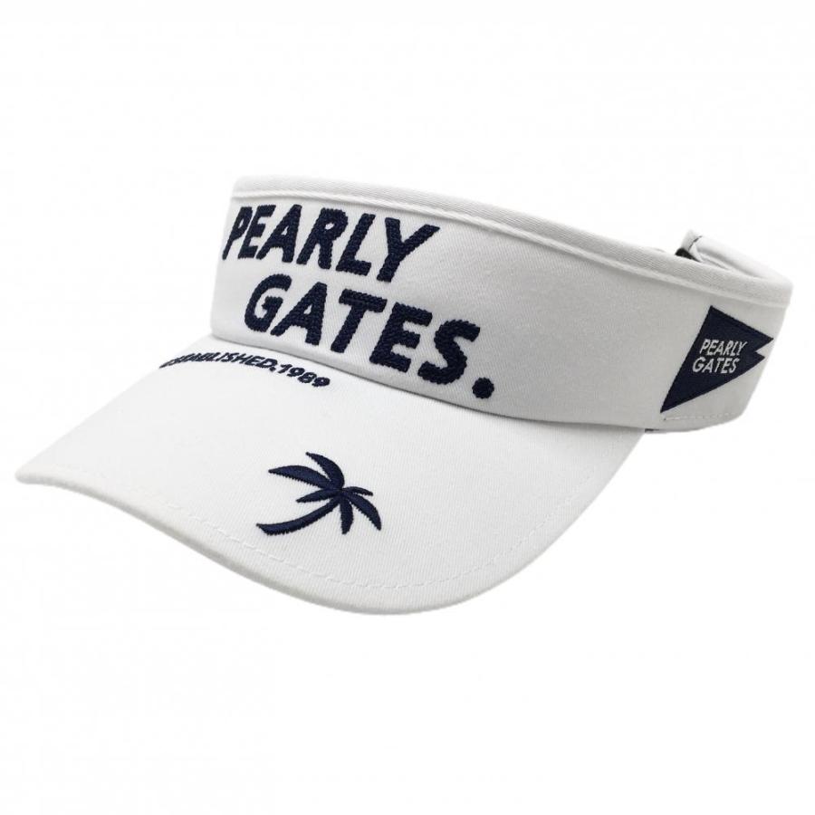 V050 PEARLY GATES パーリーゲイツ サンバイザー ロゴ ホワイト V050 PEARLY GATES パーリーゲイツ サンバイザー ロゴ ホワイト 白