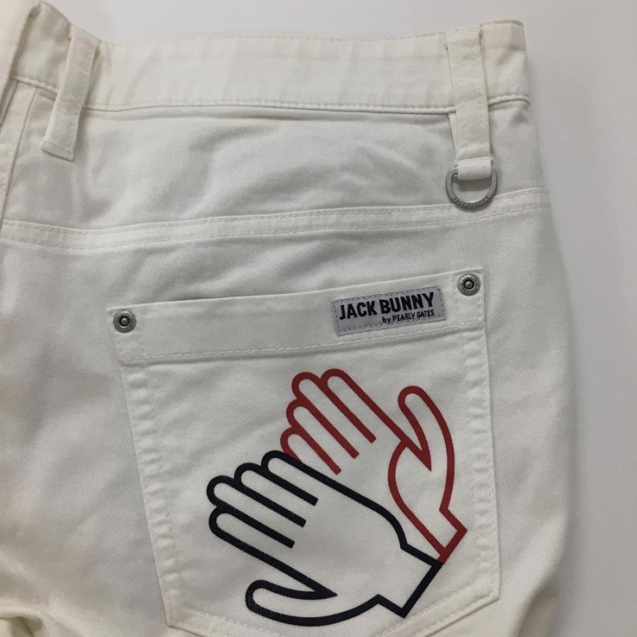 Jack Bunny!!（ジャックバニー） パンツ 白 ストレッチ バックプリント