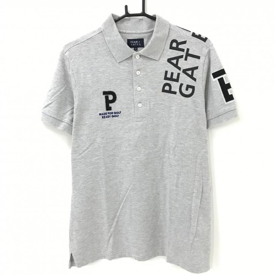 【新品】PEARLY GATES 半袖ポロシャツ グレー/ブラック　サイズ5 PEARLY GATES（パーリーゲイツ） 【美品】パーリーゲイツ 半袖