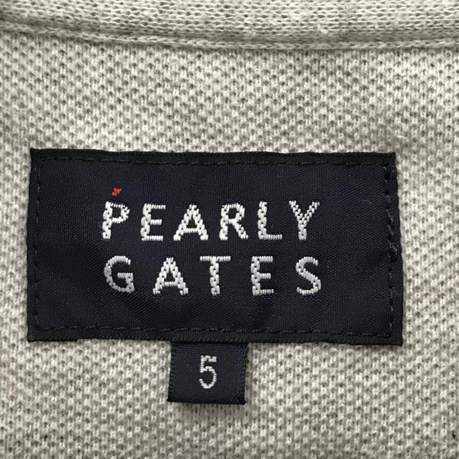 【新品】PEARLY GATES 半袖ポロシャツ グレー/ブラック　サイズ5 PEARLY GATES（パーリーゲイツ） 【美品】パーリーゲイツ 半袖