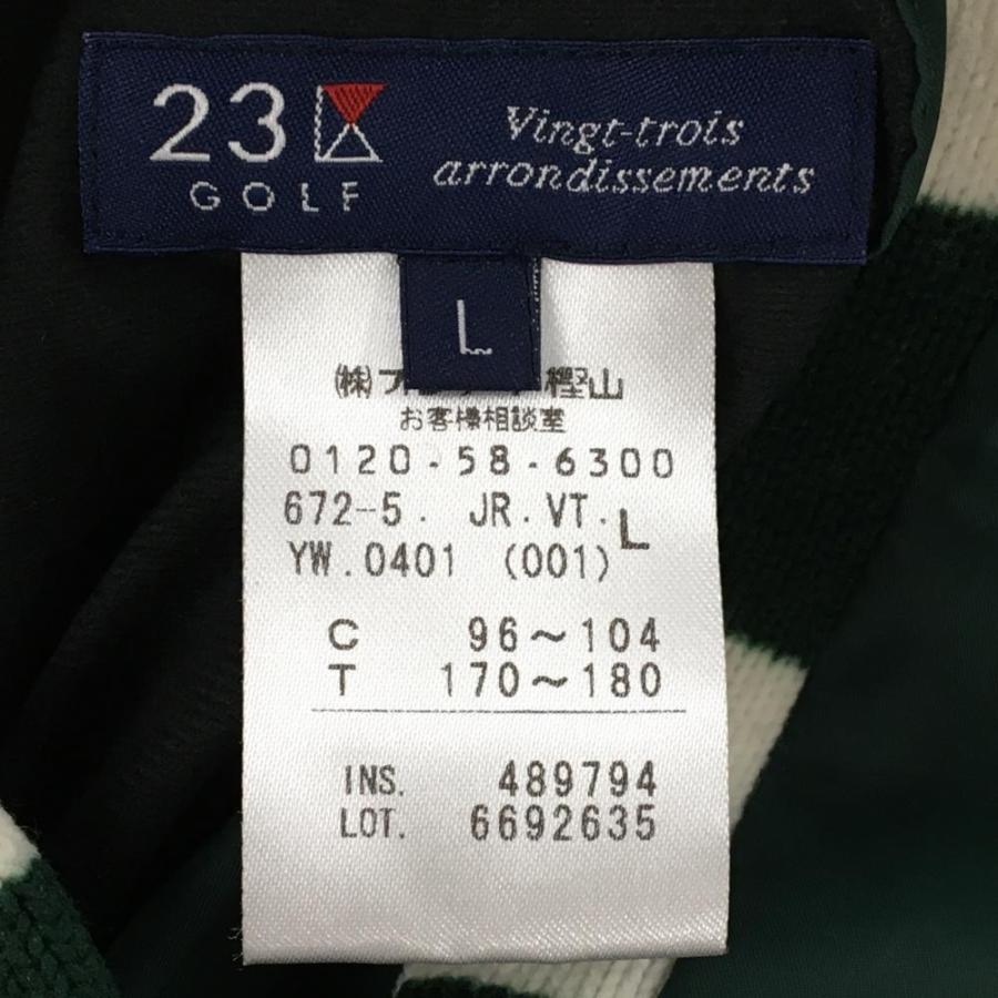 23区GOLF 23区ゴルフ リバーシブル中綿ジャケット グリーン×白 4WAY 袖