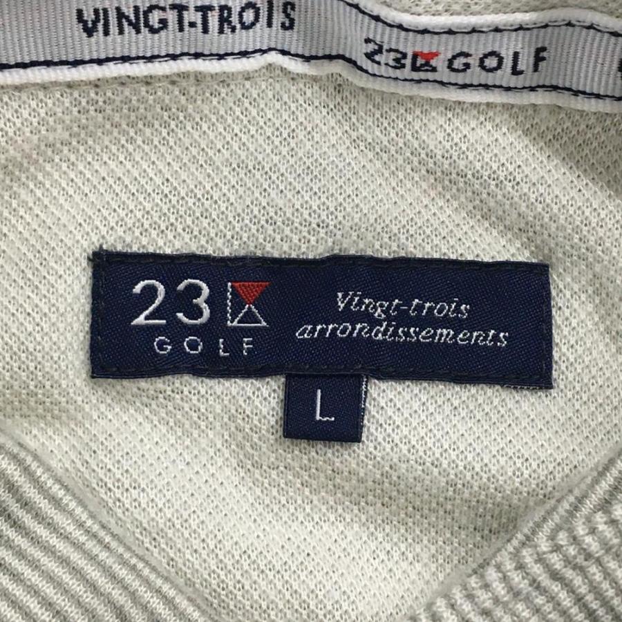 23区ゴルフ GOLF 長袖ポロシャツ アーガイル メンズ ゴルフウェア 23区GOLF 【美品】23区ゴルフ 長袖ポロシャツ ネイビー×レッド