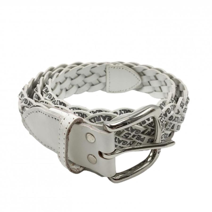 PEARLY GATES 編み込みベルト 黒と白 PEARLY GATES（パーリーゲイツ