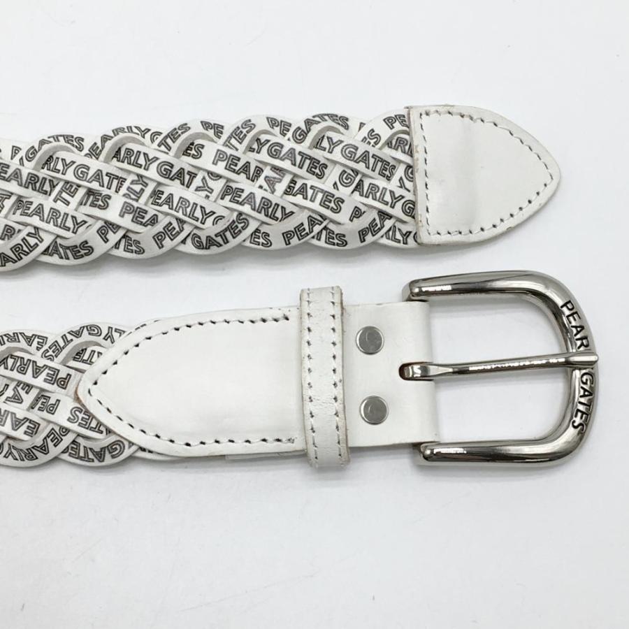 PEARLY GATES 編み込みベルト 黒と白 PEARLY GATES（パーリーゲイツ