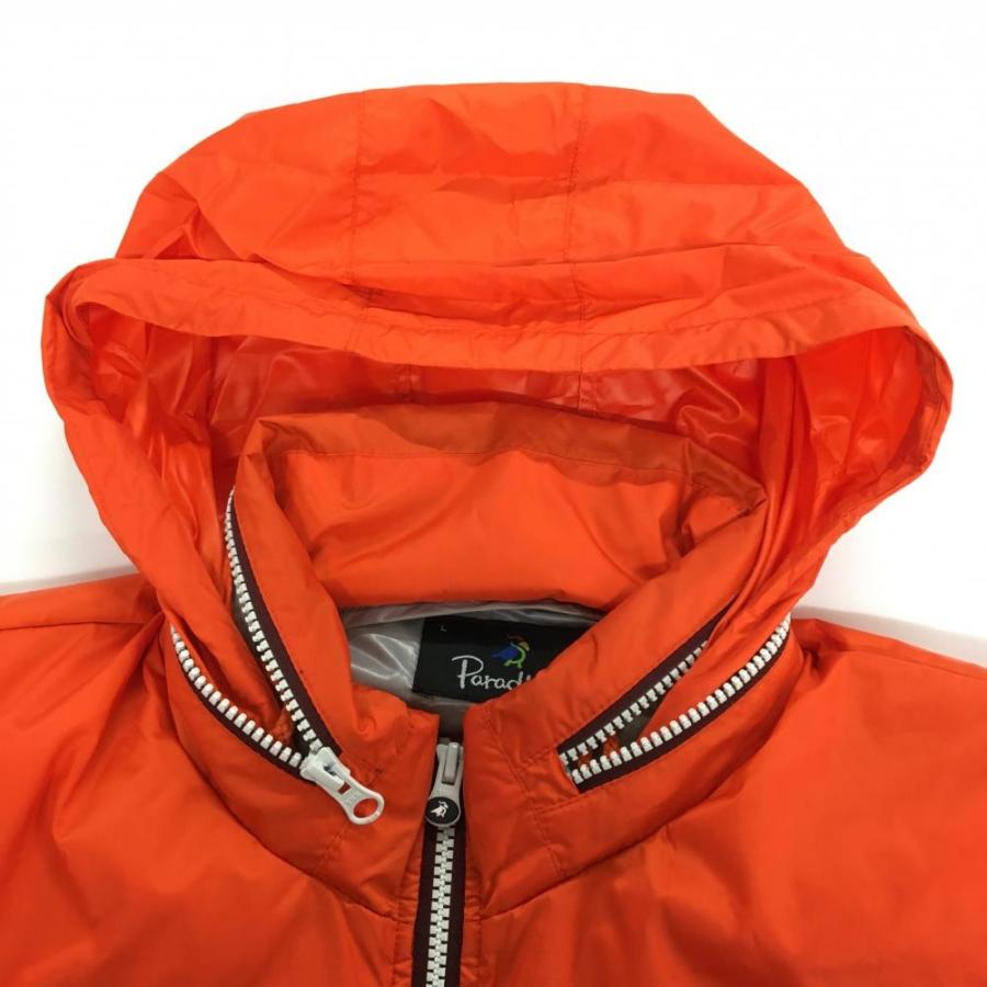 PARADISO パラディーゾ ダウンジャケット オレンジ ロゴ刺しゅう