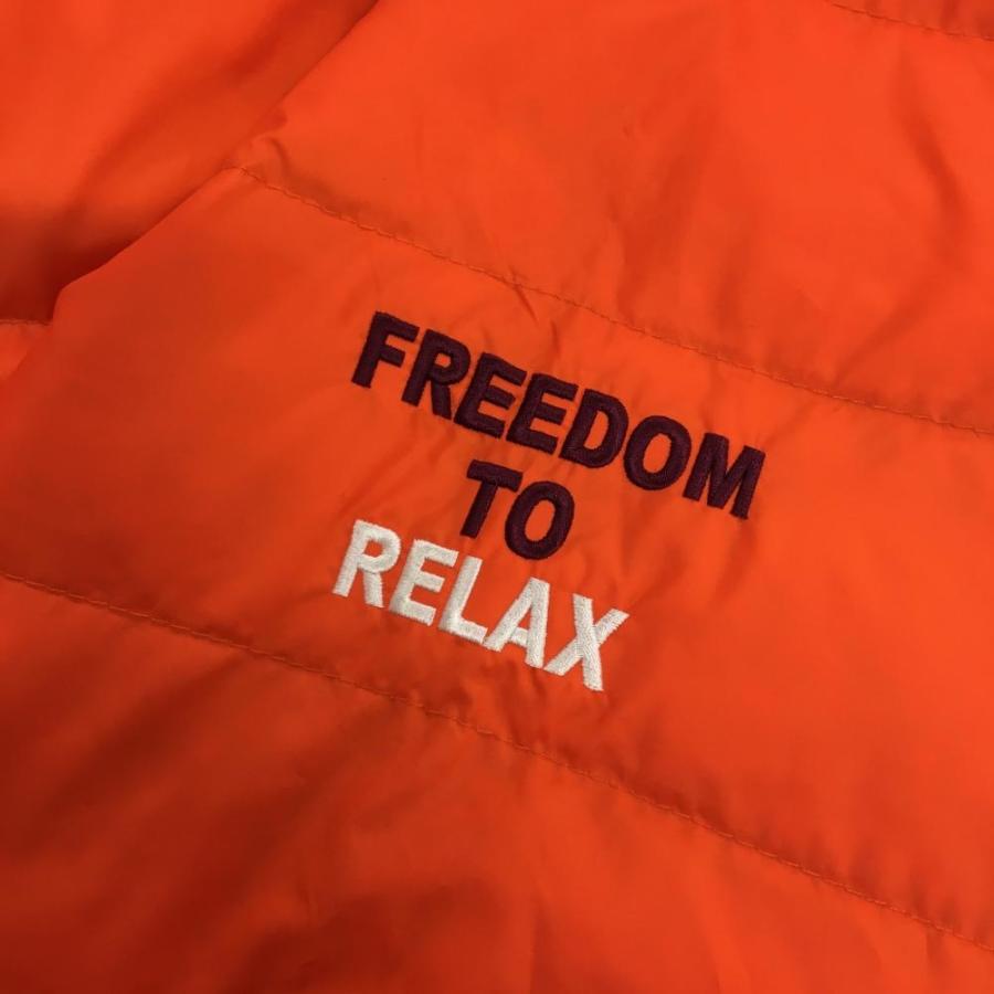 PARADISO パラディーゾ ダウンジャケット オレンジ ロゴ刺しゅう