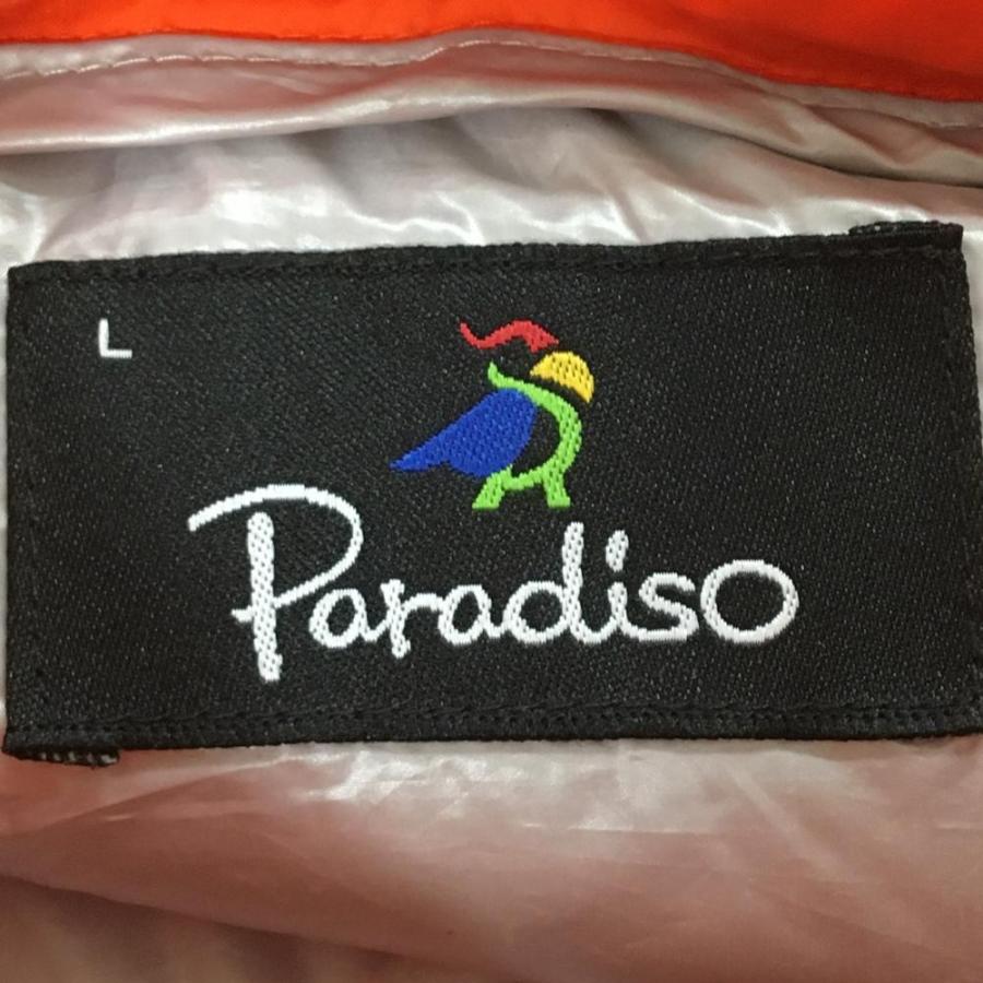 PARADISO パラディーゾ ダウンジャケット オレンジ ロゴ刺しゅう