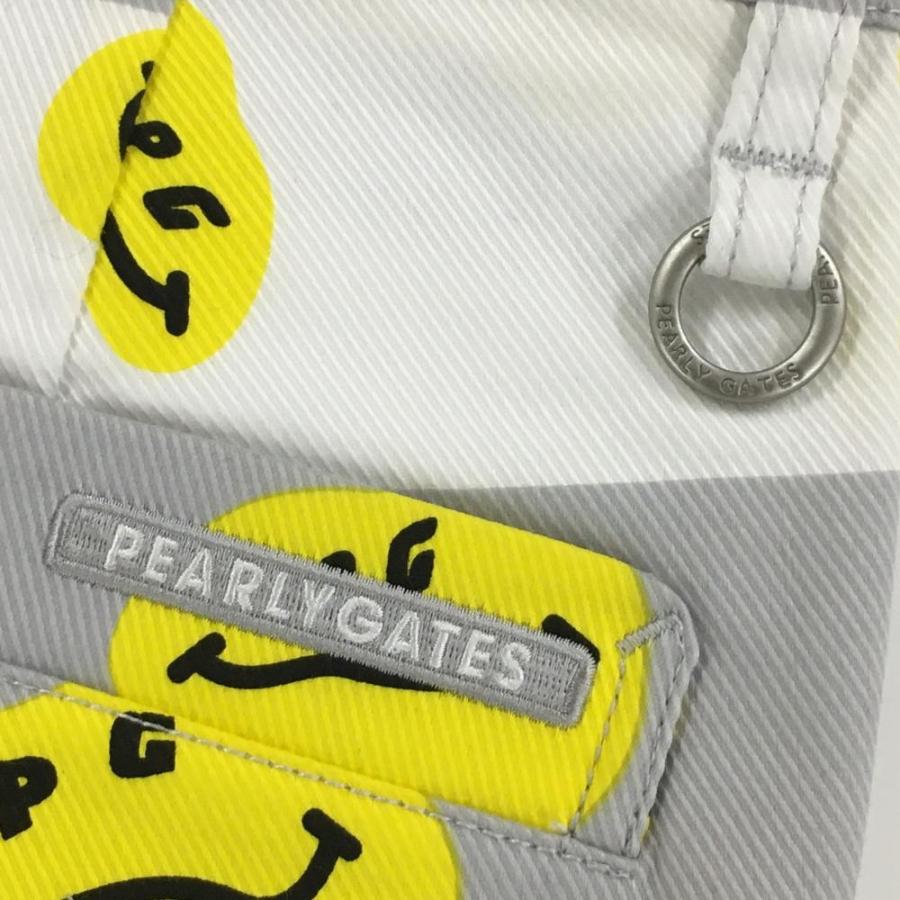 【新品】パーリーゲイツ パンツ グレー×白×イエロー ボーダー TOKENIKO ストレッチ レディース 1(M) ゴルフウェア PEARLY GATESの画像