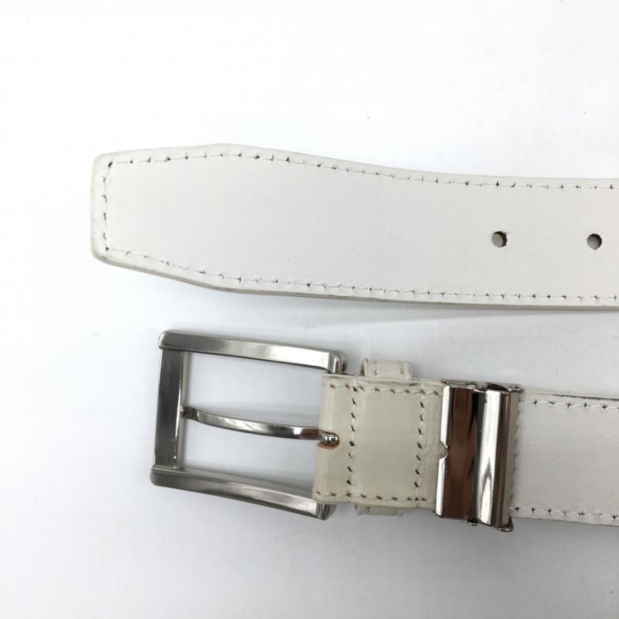 PEARLY GATES（パーリーゲイツ） ベルト 白 ロゴスタッズ レディース