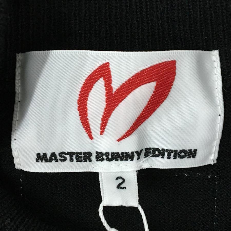MASTER BUNNY EDITION - 【新品】マスターバニー ハイネックプルオーバー 黒×しろがね色 のど頚ロゴタイプ  レディース 2(L) ゴルフ御召しもの