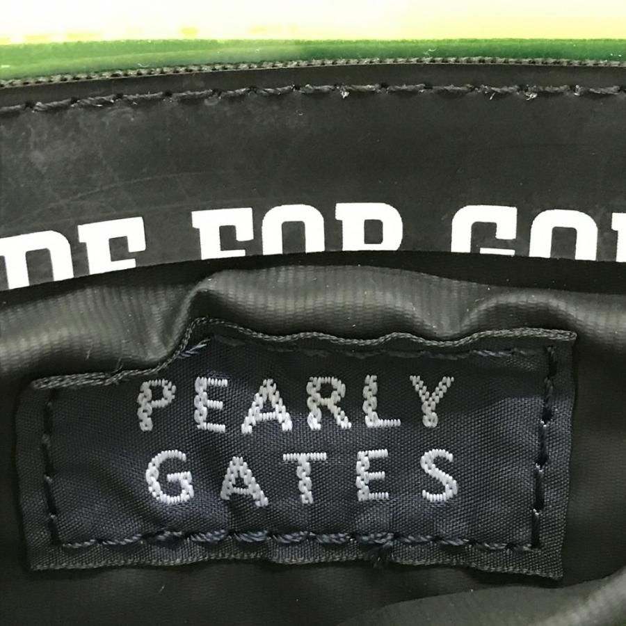 PEARLY GATES ゴルフポーチ ハンドバッグ クラッチバッグ ブラック PEARLY GATES（パーリーゲイツ） クラッチバッグ イエロー×黒 クリア