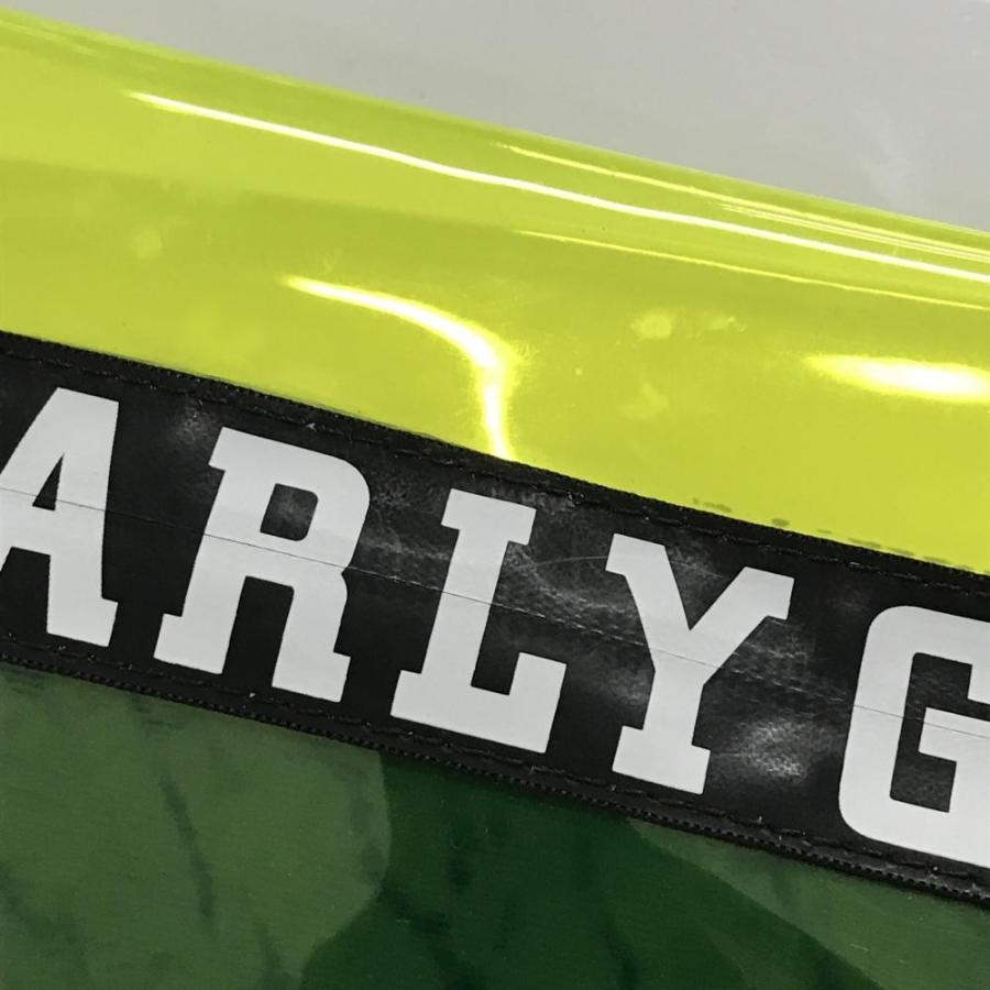 ○★新品未使用　PEARLY GATES　ハードエレキ柄　マルチポーチ　イエロー PEARLY GATES（パーリーゲイツ） クラッチバッグ イエロー×黒 クリア