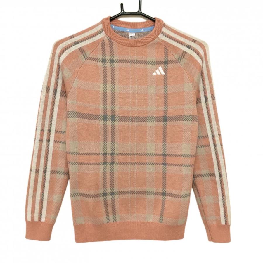 adidas（アディダス） 【超美品】アディダス セーター ピンク×白