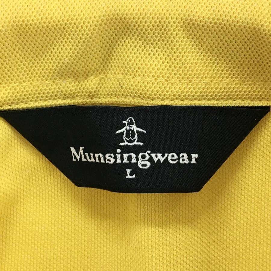 Munsingwear（マンシングウェア） 半袖ポロシャツ イエロー ロゴ