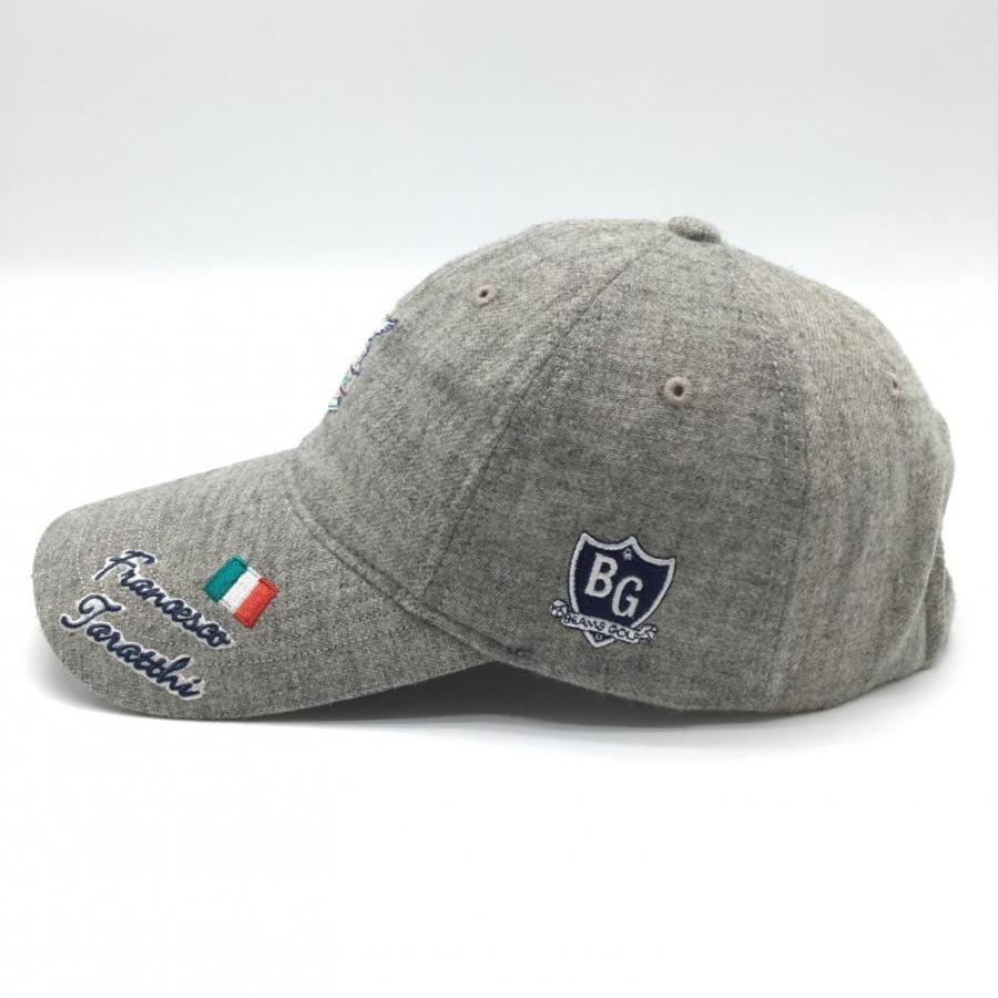 BEAMS GOLF ウールサージ キャップ BEAMS GOLF（ビームス ゴルフ） キャップ 杢ライトグレー ワッペン