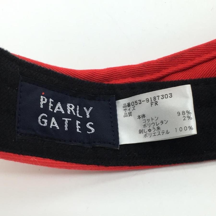 PEARL YGATESの 赤 バイザー PEARLY GATES（パーリーゲイツ） 【超美品】パーリーゲイツ サン