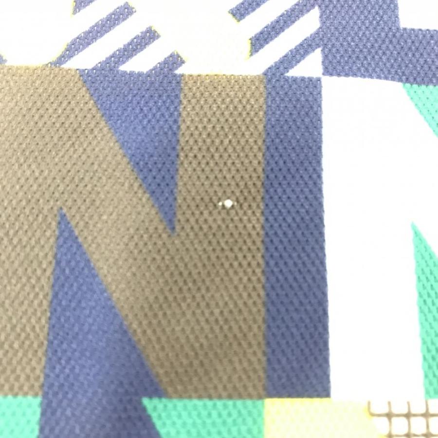 Jack Bunny!!（ジャックバニー） 半袖ポロシャツ 白×グリーン 英字総柄