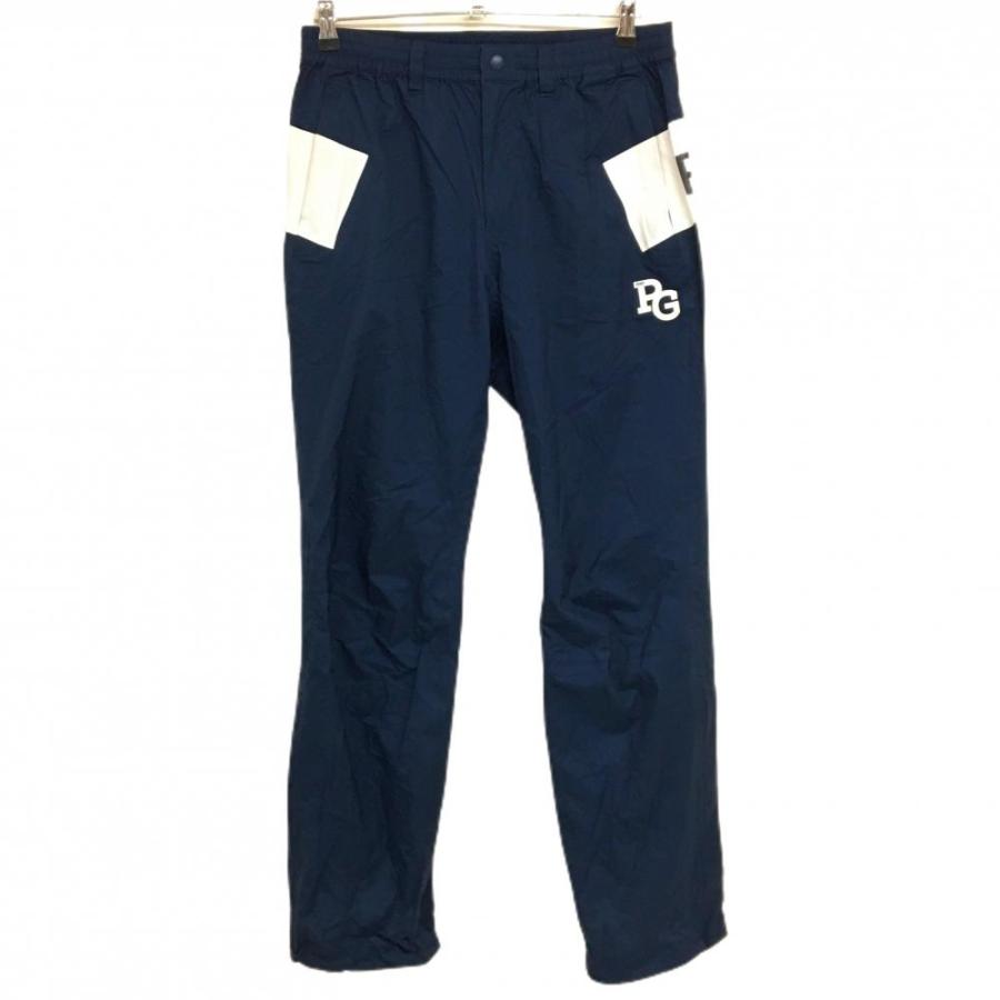 PEARLY GATES（パーリーゲイツ） レインパンツ ネイビー×白 ナイロン