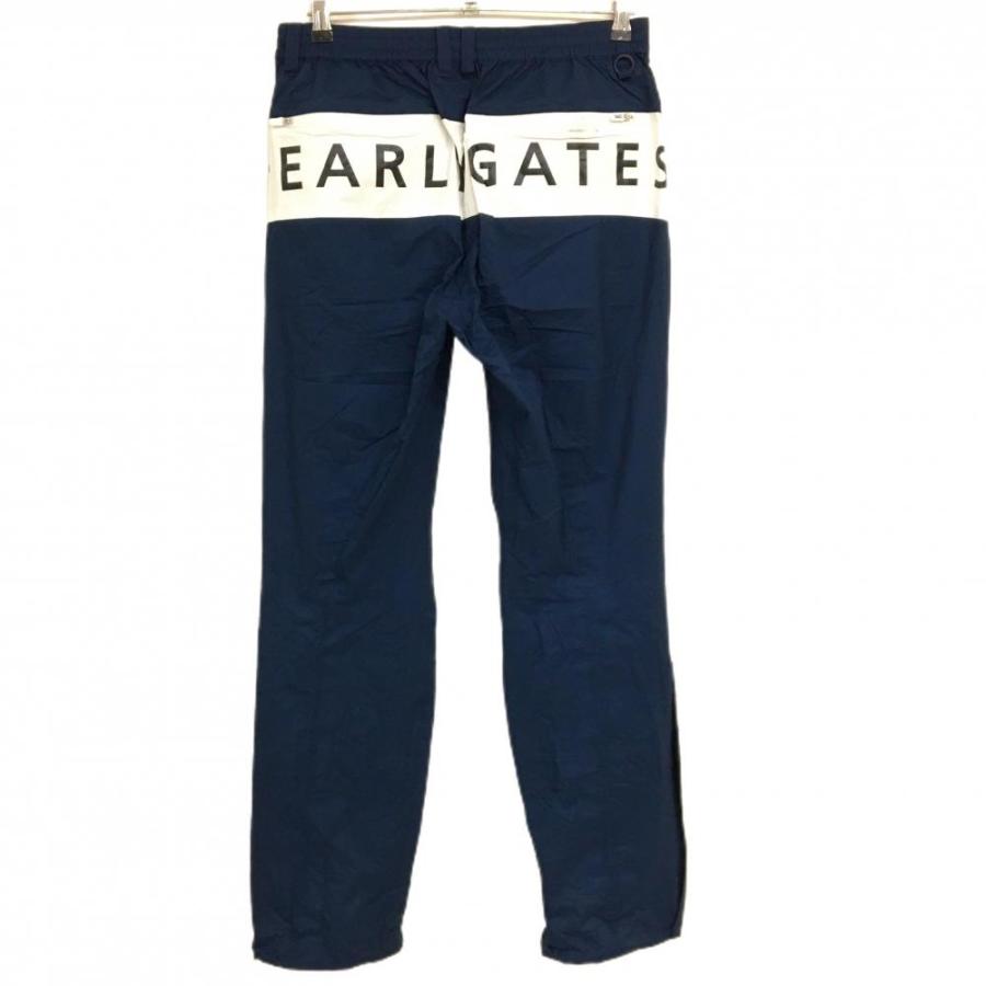 PEARLY GATES（パーリーゲイツ） レインパンツ ネイビー×白 ナイロン