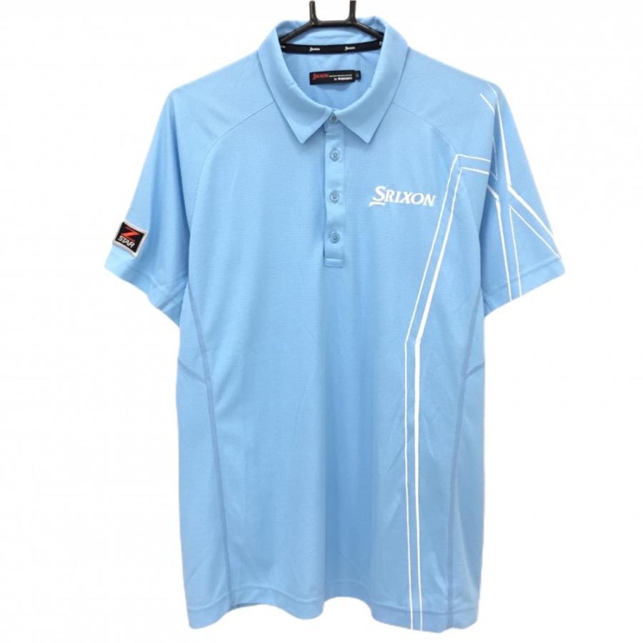 SRIXON 【美品】スリクソンバイデサント 半袖ポロシャツ ライトブルー