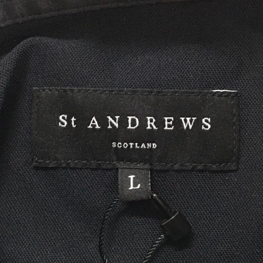 St ANDREWS 【新品】セントアンドリュース ノースリーブポロシャツ 黒