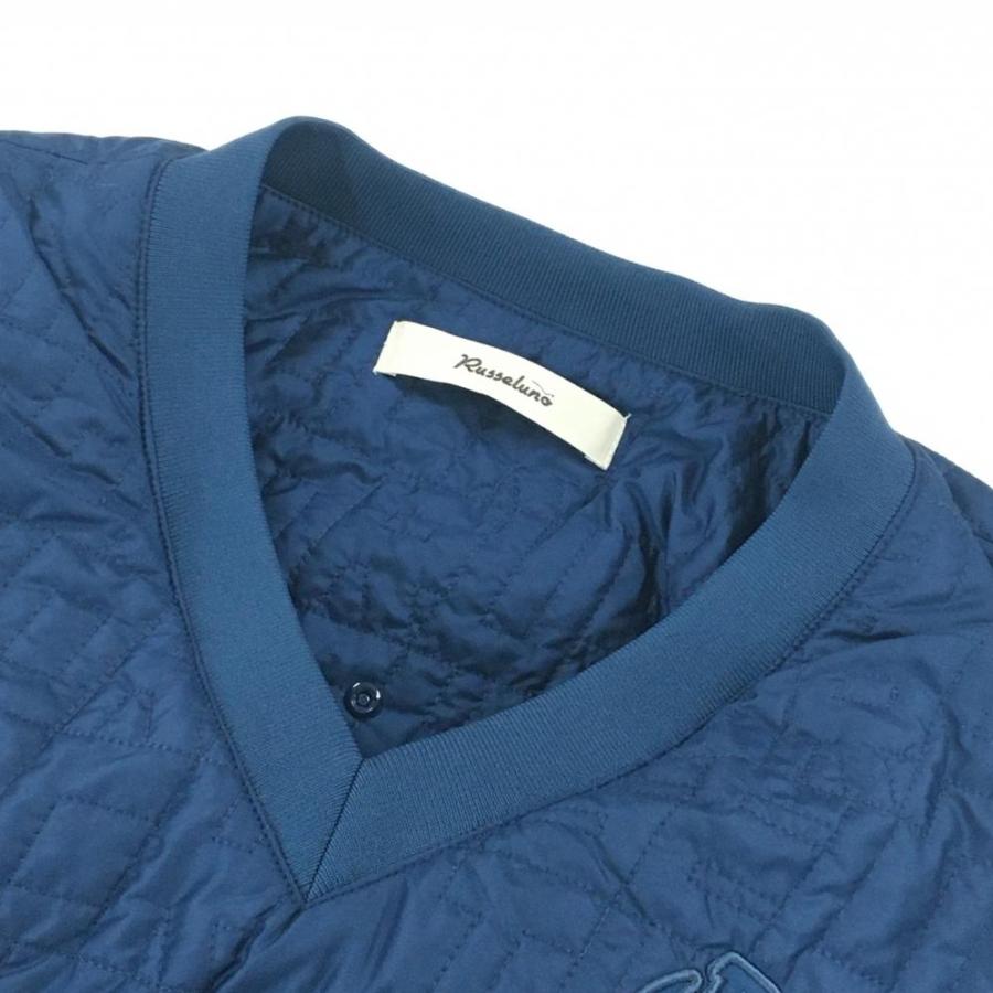 【超美品】ラッセルノ スニード ネイビー キルティング ネック・袖着脱可 ルチャマスク ブルゾン メンズ 5(L) ゴルフウェア RUSSELUNO_2