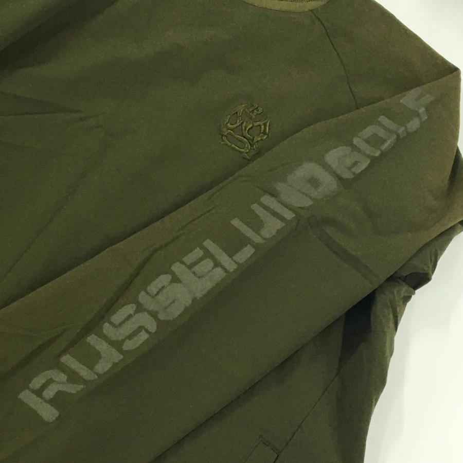 Russeluno ラッセルノ ルチャマスク 裏メッシュ ゴルフ ジャケット Russeluno（ラッセルノ） ブルゾン カーキ メッシュ裏地 ルチャマスク