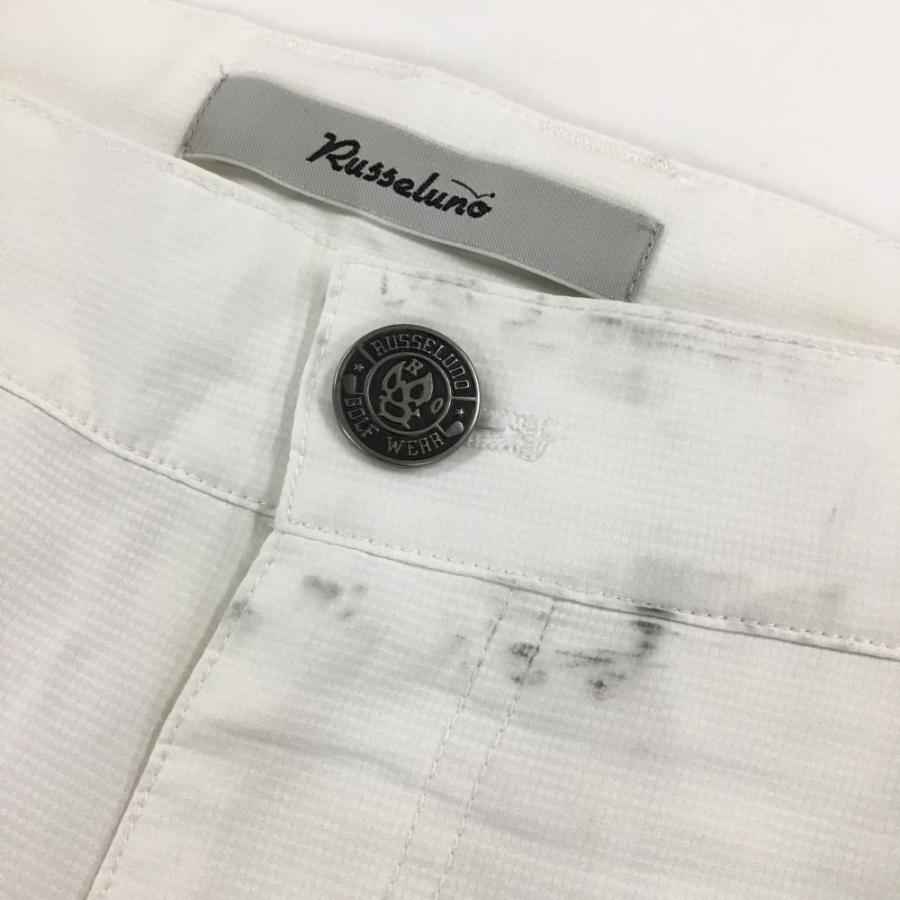 新品　ラッセルノ　ハーフパンツ　ショートパンツ　ストレッチ　ホワイト　サイズ6 Russeluno（ラッセルノ） ハーフパンツ 白 サイドライン ストレッチ