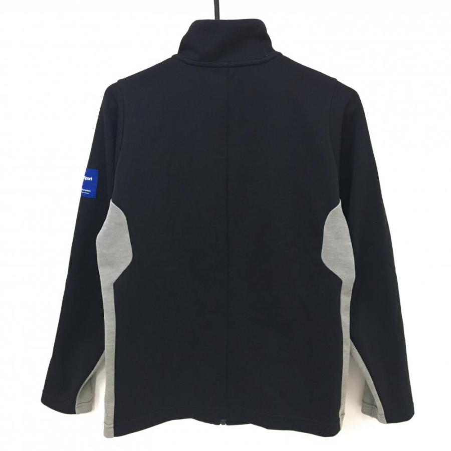 DESCENTE GOLF デサントゴルフ ジャケットブルゾン 黒×杢グレー 肩ロゴ