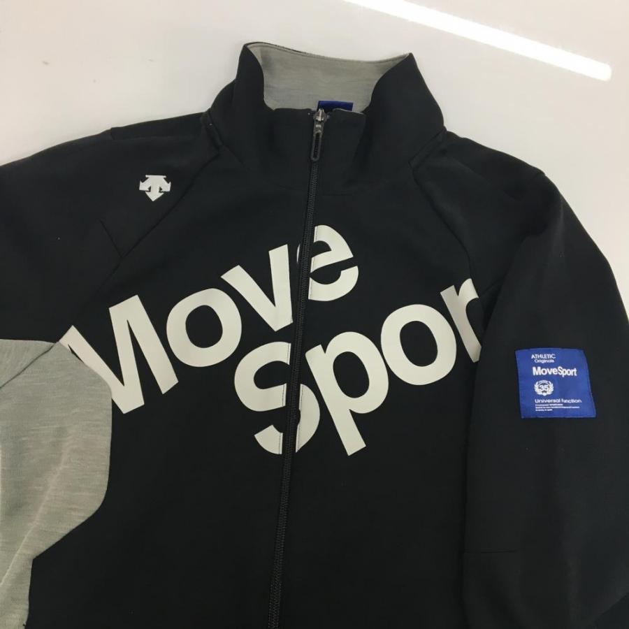 DESCENTE GOLF デサントゴルフ ジャケットブルゾン 黒×杢グレー 肩ロゴ