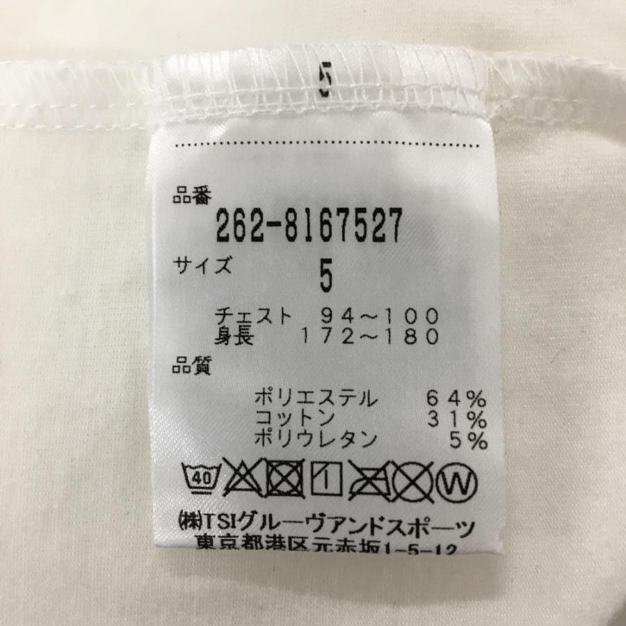 【超美品】ジャックバニー 半袖ハイネックシャツ 白×ネイビー ヤシの木プリント メンズ 5(L) ゴルフウェア Jack Bunny Jack Bunny!!（ジャックバニー） 【超美品】ジャックバニー 半袖