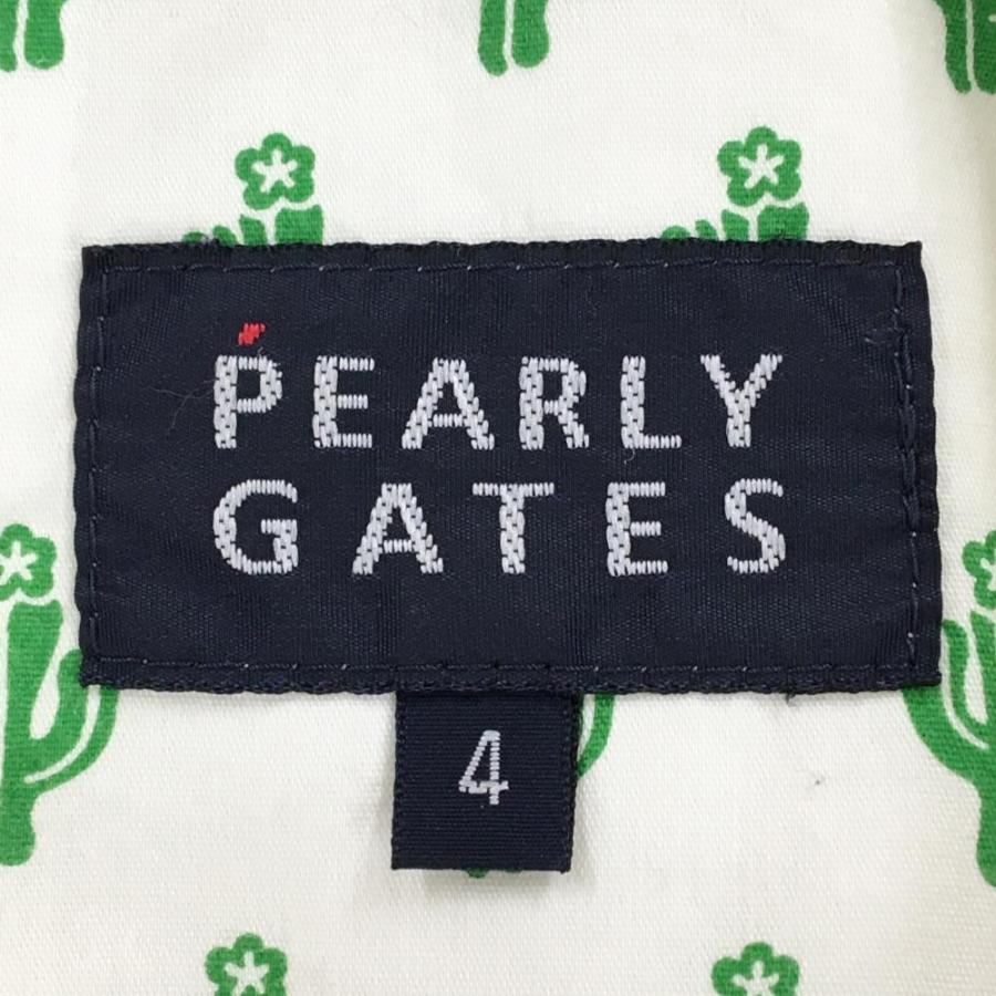 PEARLY GATES（パーリーゲイツ） ハーフパンツ 白×グリーン サボテン総