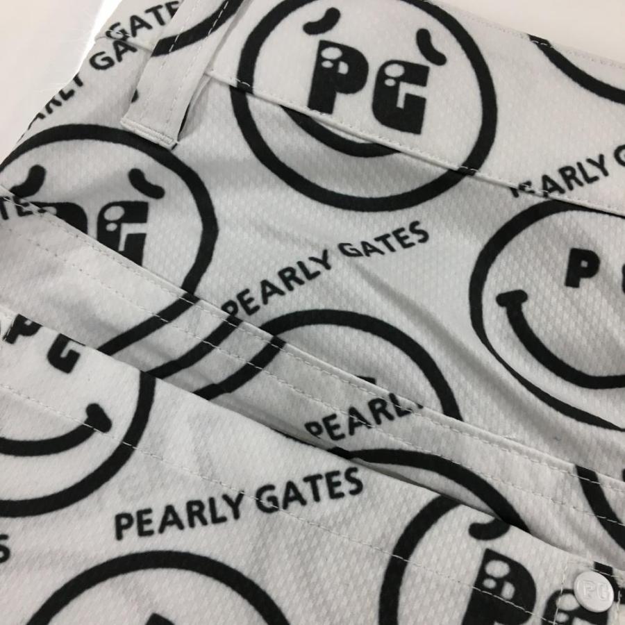 パーリーゲイツニコちゃんスカートホワイト サイズXS PEARLY GATES（パーリーゲイツ） スカート 白×ネイビー 総柄 ニコ