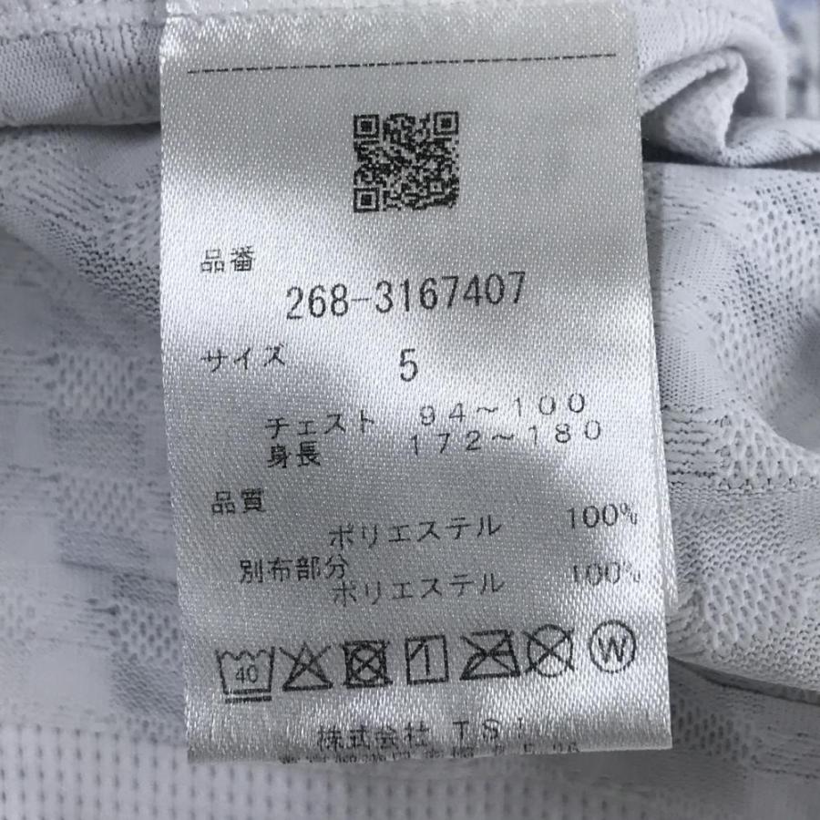 PGG 【美品】PGGパーリーゲイツ 半袖シャツ 白×グレー 総柄 ハーフ