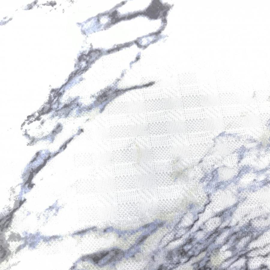 PGG 【美品】PGGパーリーゲイツ 半袖シャツ 白×グレー 総柄 ハーフ