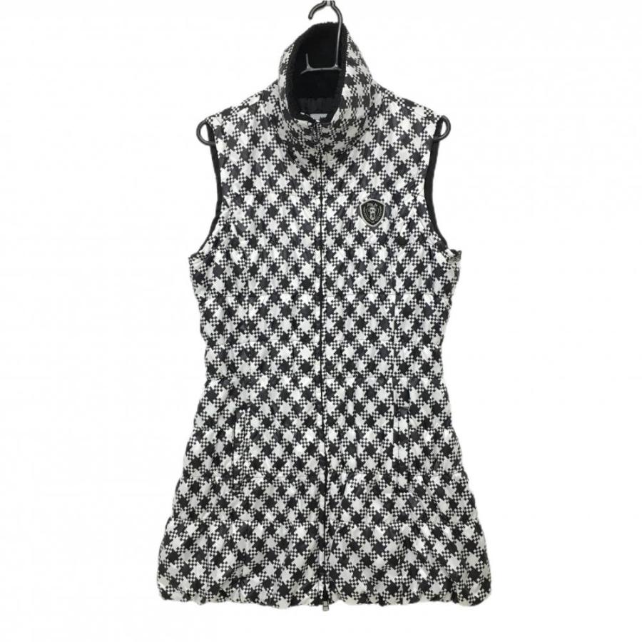 FILA GOLF 【美品】フィラゴルフ 中綿ノースリーブワンピース 白×黒 総