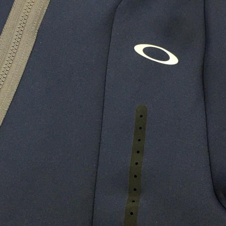 【美品】OAKLEY　 ネイビー　 グレー　 ジャケット 　L　ゴルフ OAKLEY（オークリー） 【美品】オークリー ジップパーカー ネイビー
