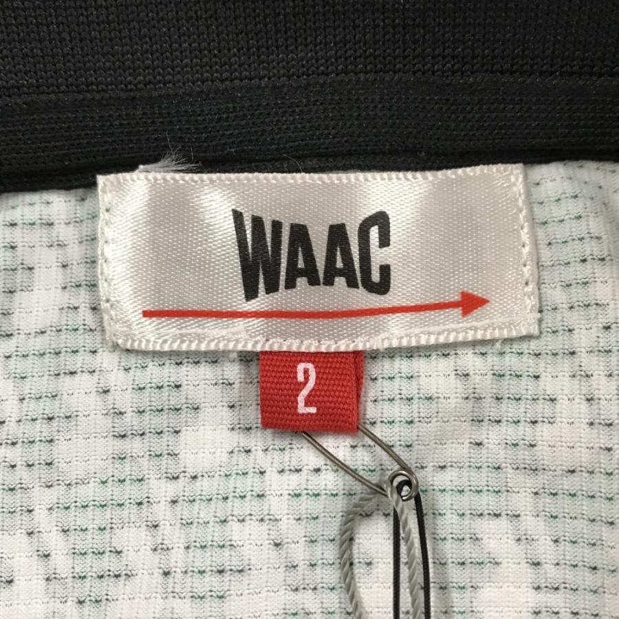 WAAC 【新品】ワック 半袖ポロシャツ グリーン×白 総柄 ゴルファー