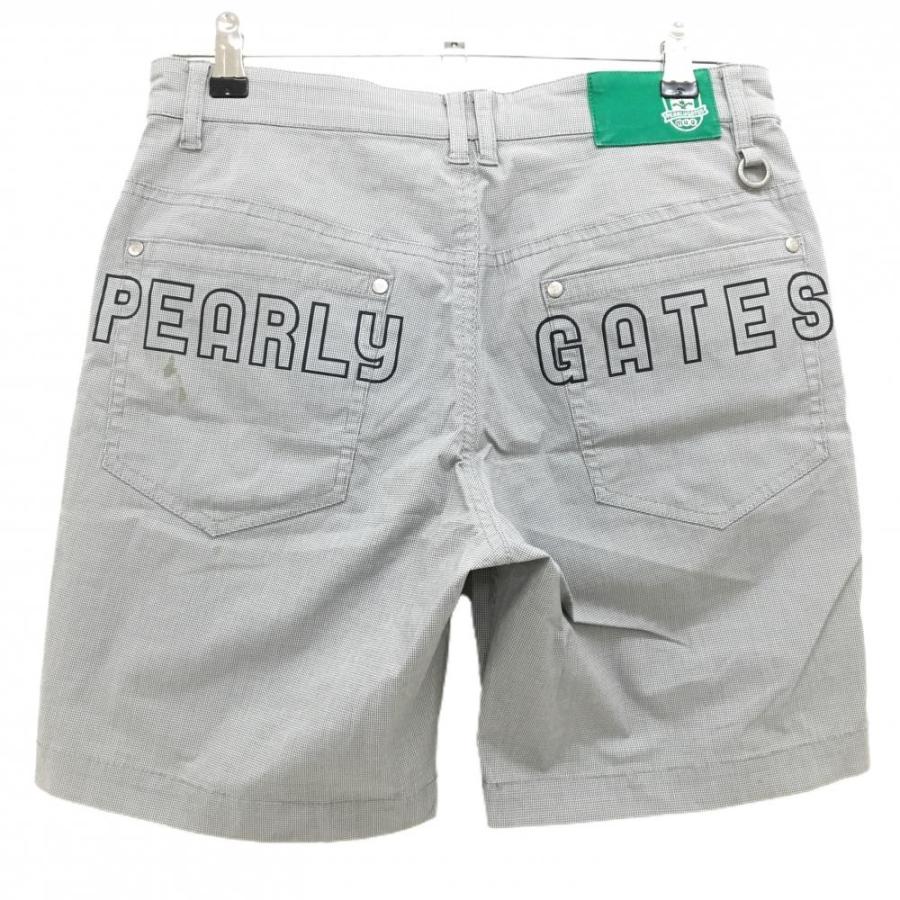 PEARLY GATES（パーリーゲイツ） ハーフパンツ グレー ロゴグリーン