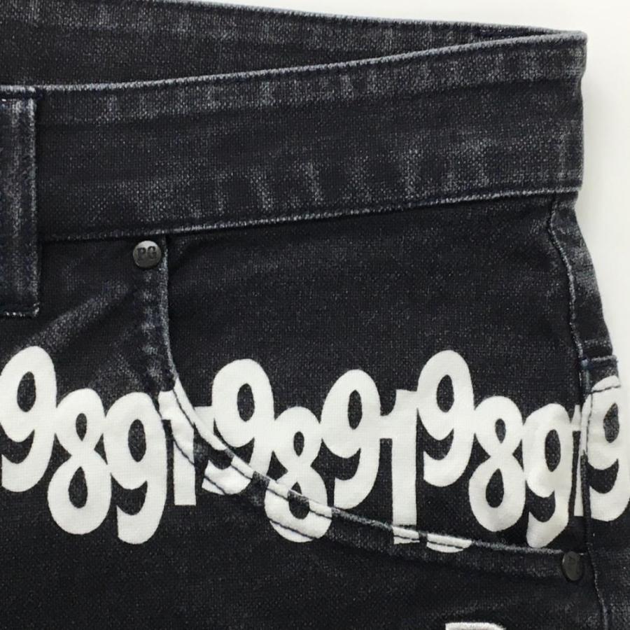 PEARLY GATES（パーリーゲイツ） ハーフパンツ 黒×白 数字ロゴ