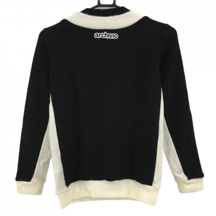 archivio レディース セーター 36 黒/白 archivio（アルチビオ） 【美品】アルチビオ セーター 黒×白 ロゴ 重ね