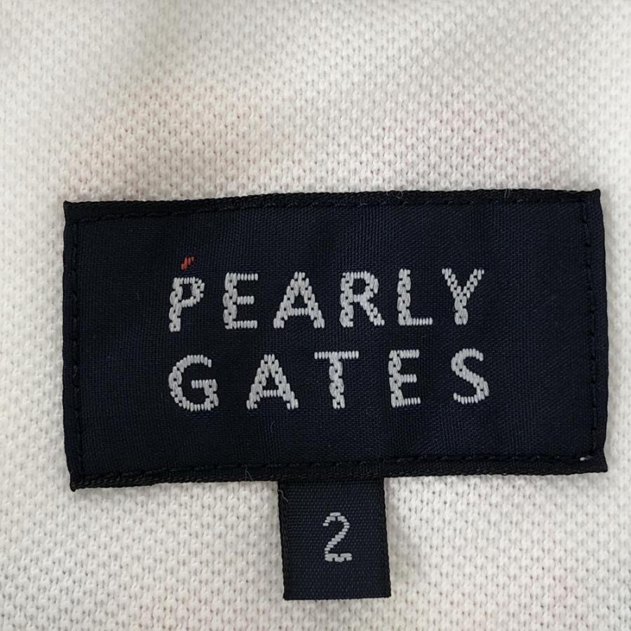 PEARLY GATES（パーリーゲイツ） 半袖ポロシャツ 白×マルチカラー