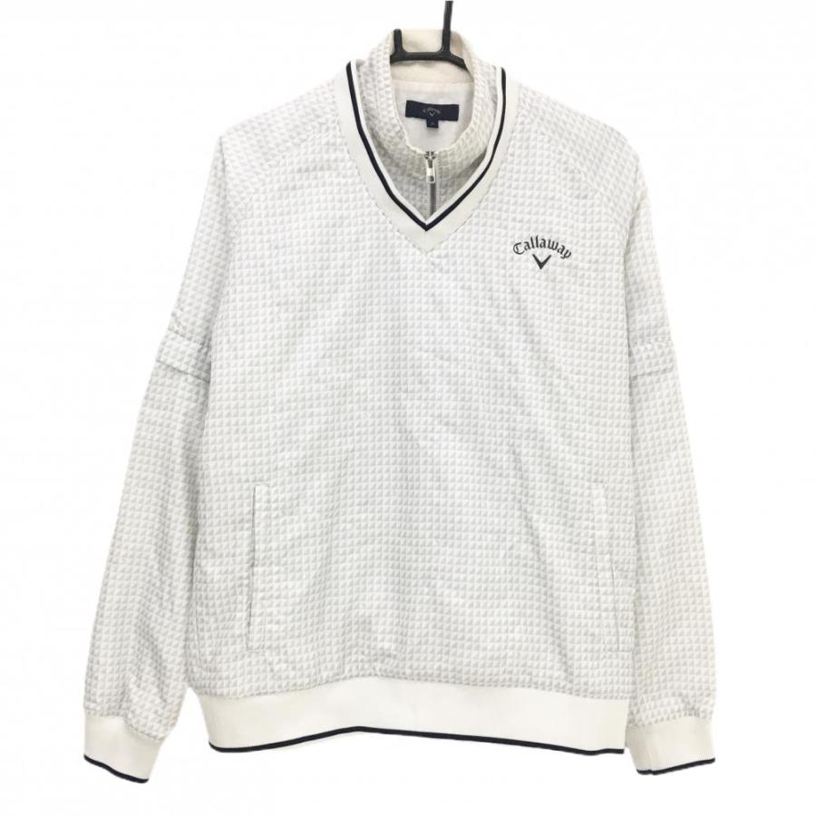 【希少】CALLAWAY 4way キルティング　中綿　スニード Callaway（キャロウェイ） 中綿4WAYスニード グレー×白 総柄 襟裏起毛