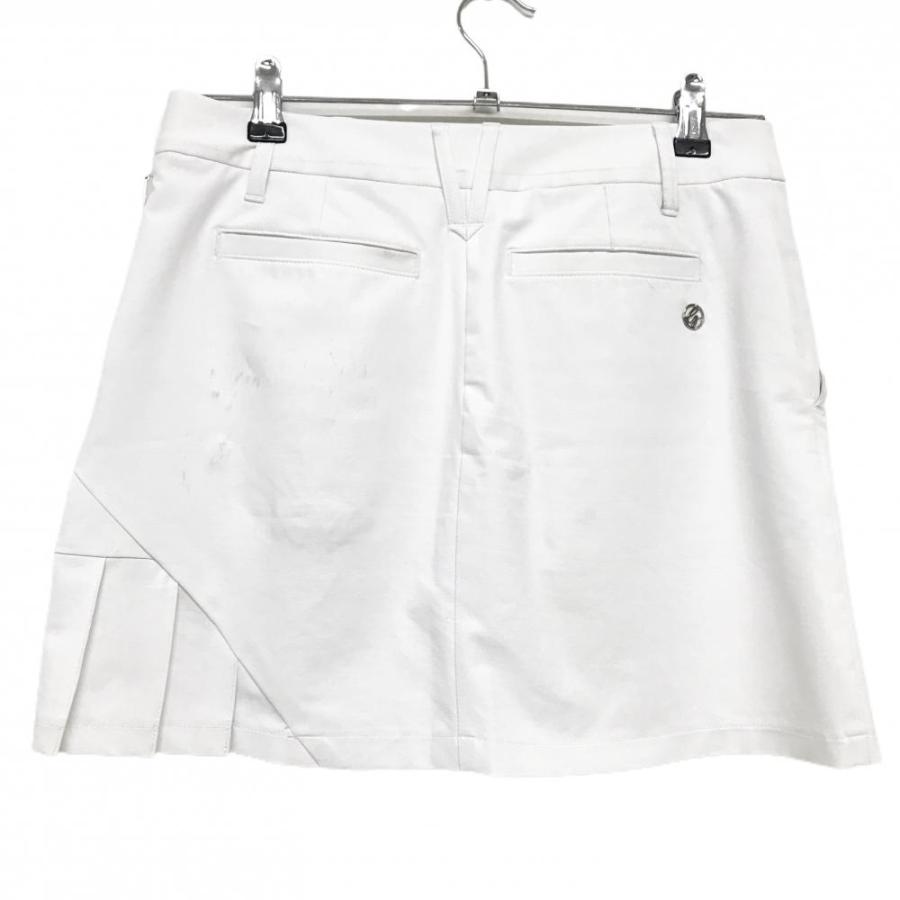 DESCENTE GOLF デサントゴルフ スカート 白 サイド裾プリーツ 内側